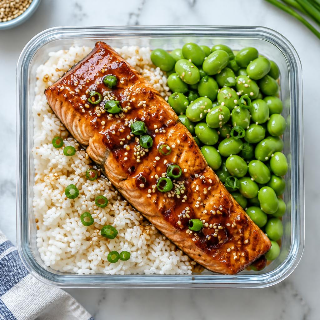 Lax med teriyakiris & edamame